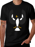 Black T-Shirt with Magpie Graphic