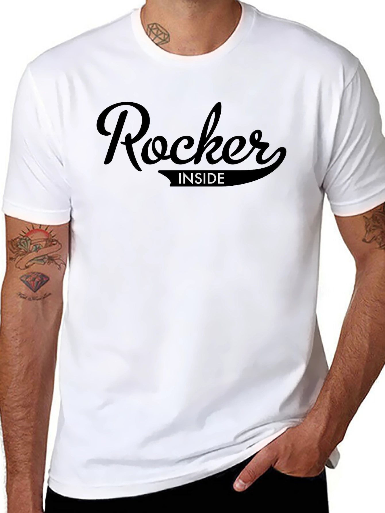 Rocker Inside Graphic Tee - Soft Black T-Shirt