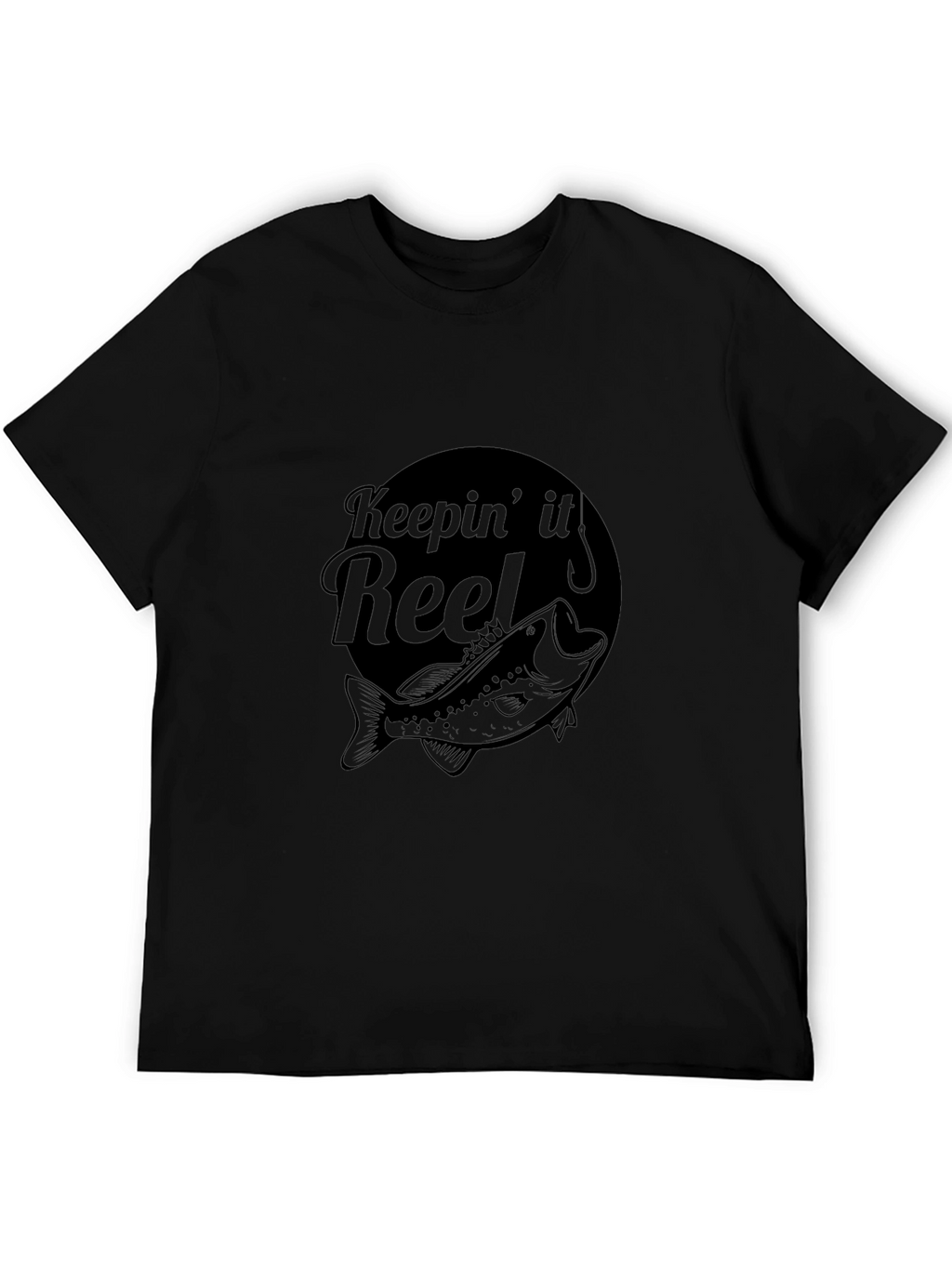 Keepin It Reel Bass Fishing Black T-Shirt