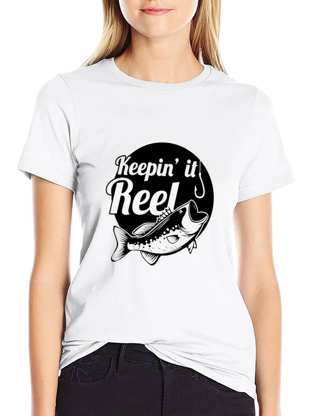 Keepin It Reel Bass Fishing Black T-Shirt