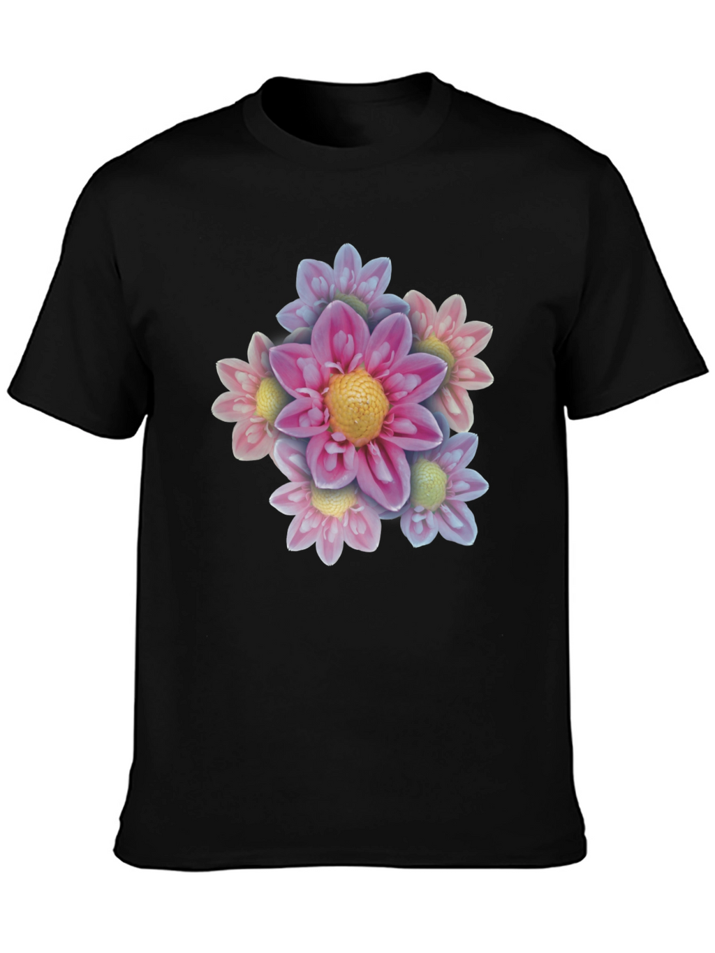 Floral Bouquet Black T-Shirt