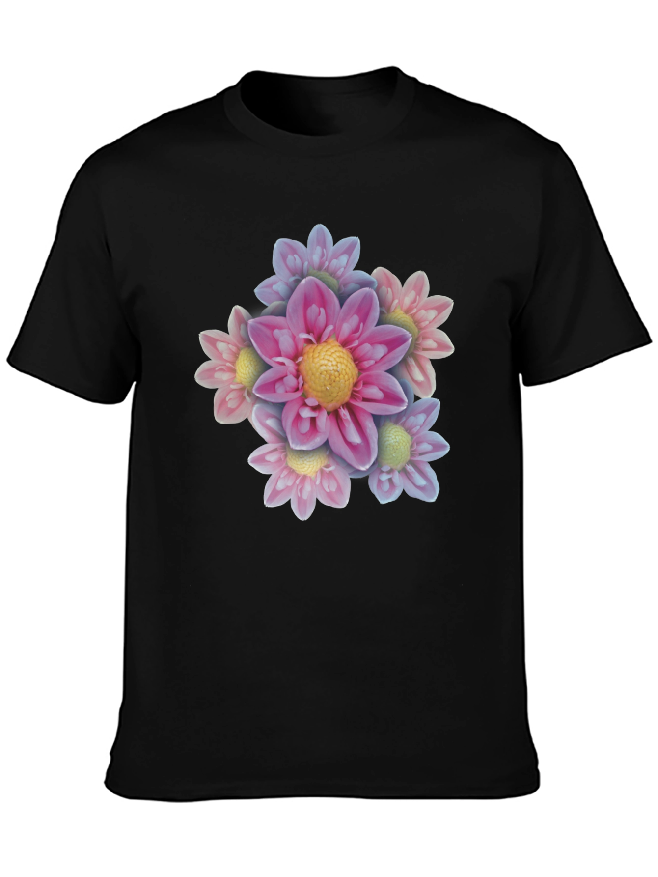Floral Bouquet Black T-Shirt