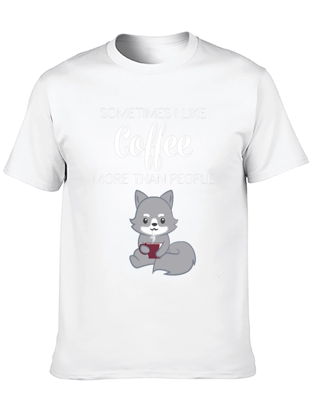 Coffee Lover T-Shirt - Wolf Design
