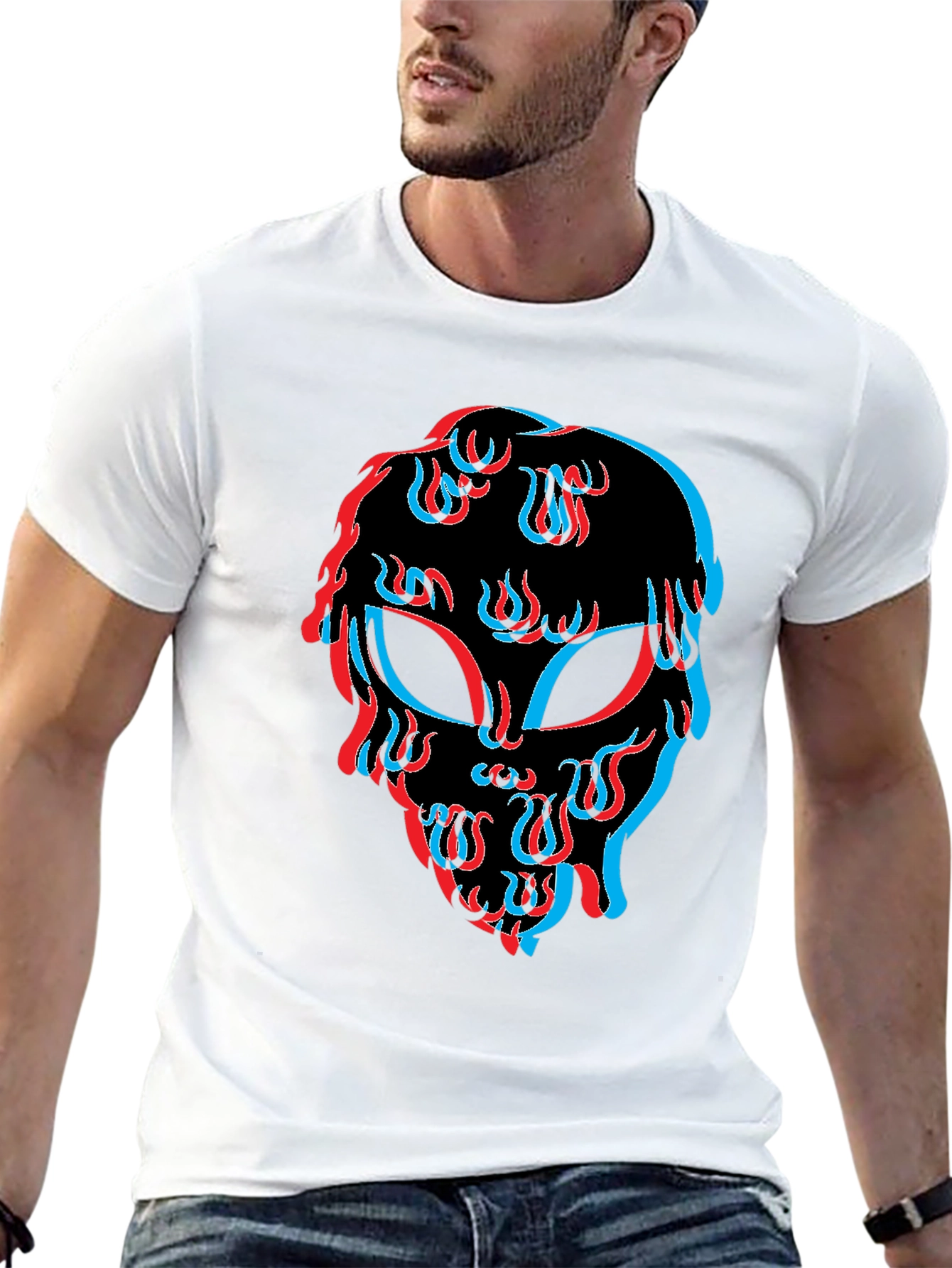 Alien Trippy Black T-Shirt
