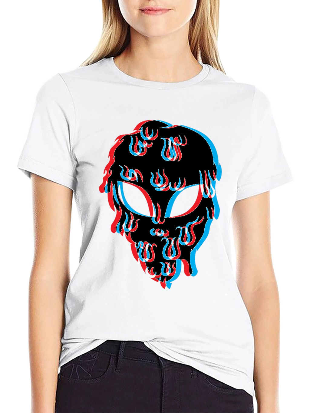 Alien Trippy Black T-Shirt