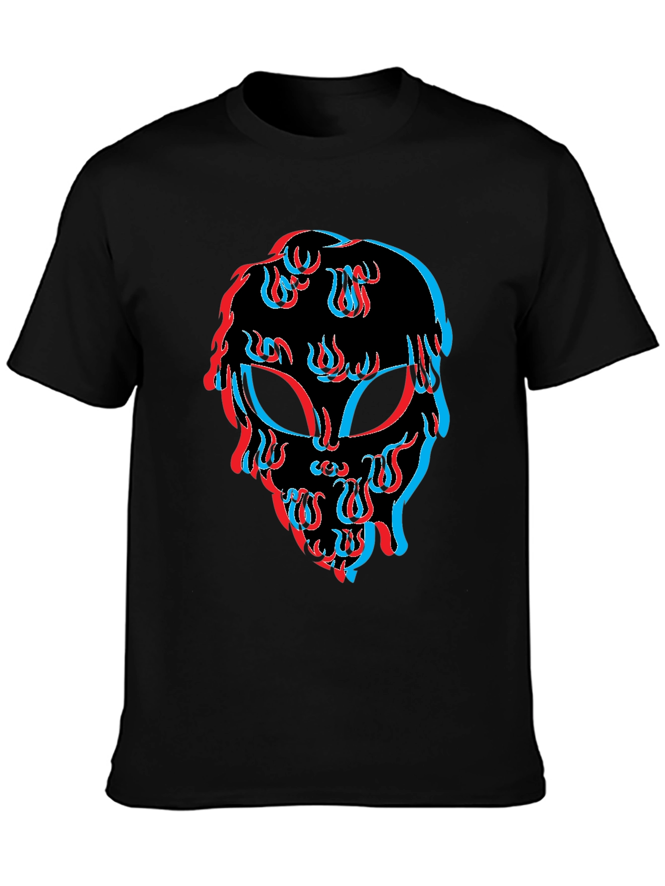 Alien Trippy Black T-Shirt