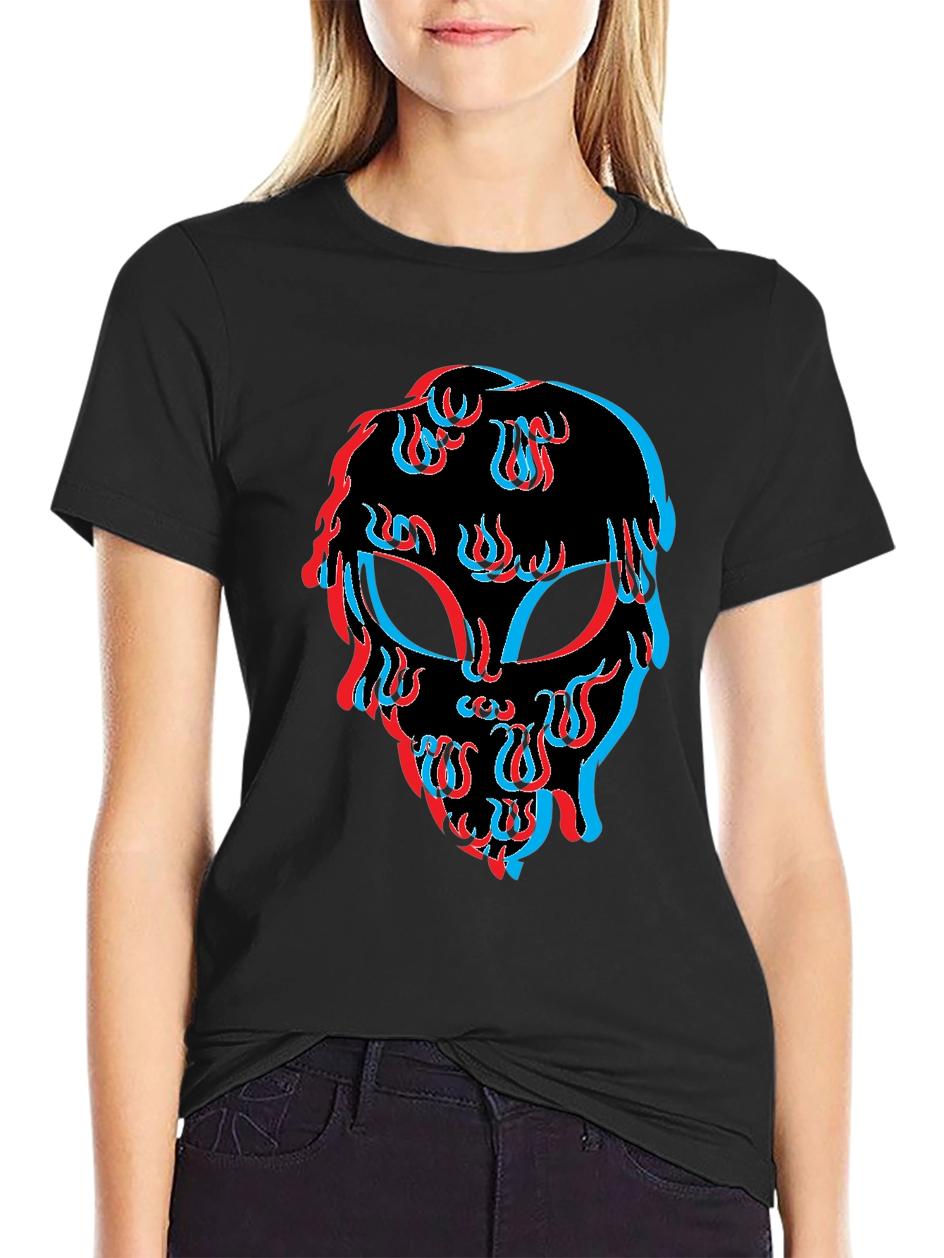 Alien Trippy Black T-Shirt