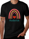 Roderick Rainbow Heart Custom T-Shirt