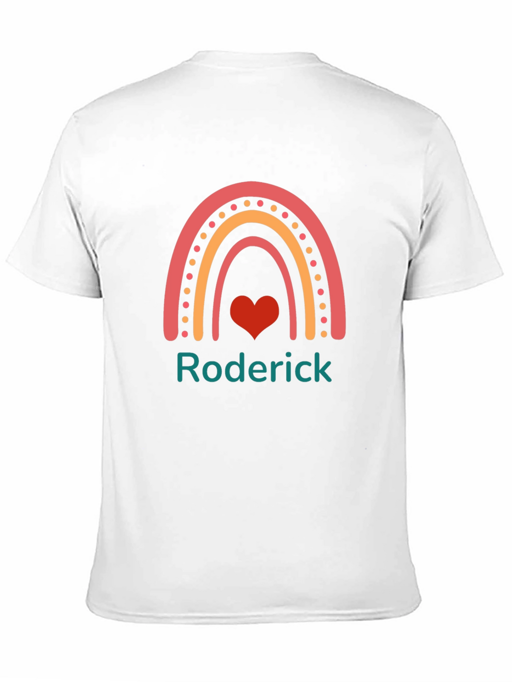 Roderick Rainbow Heart Custom T-Shirt