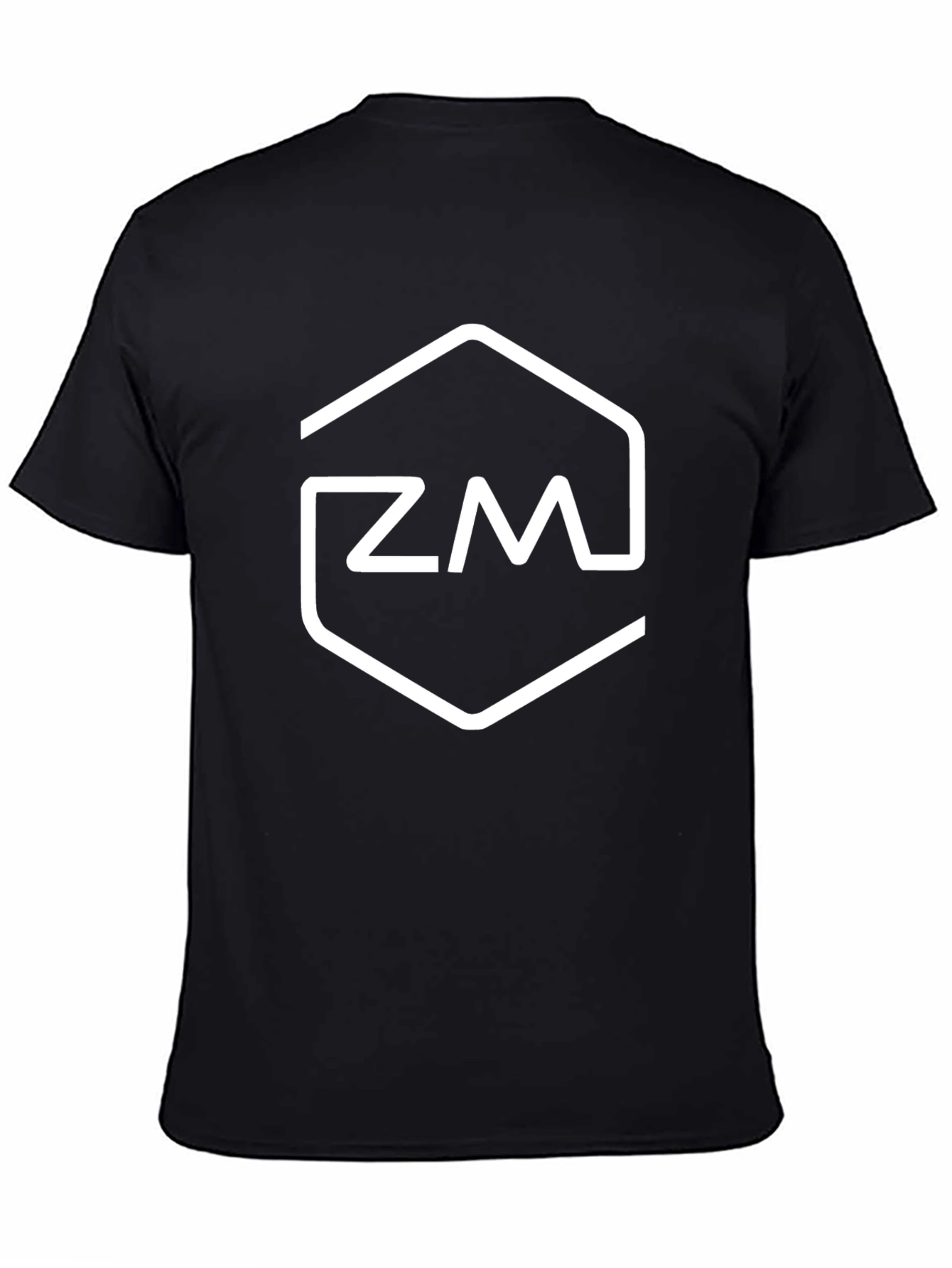 Modern Black T-Shirt with ZM Graphic Print