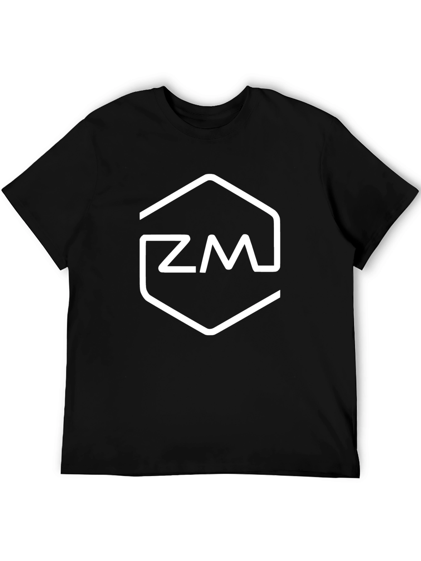 Modern Black T-Shirt with ZM Graphic Print