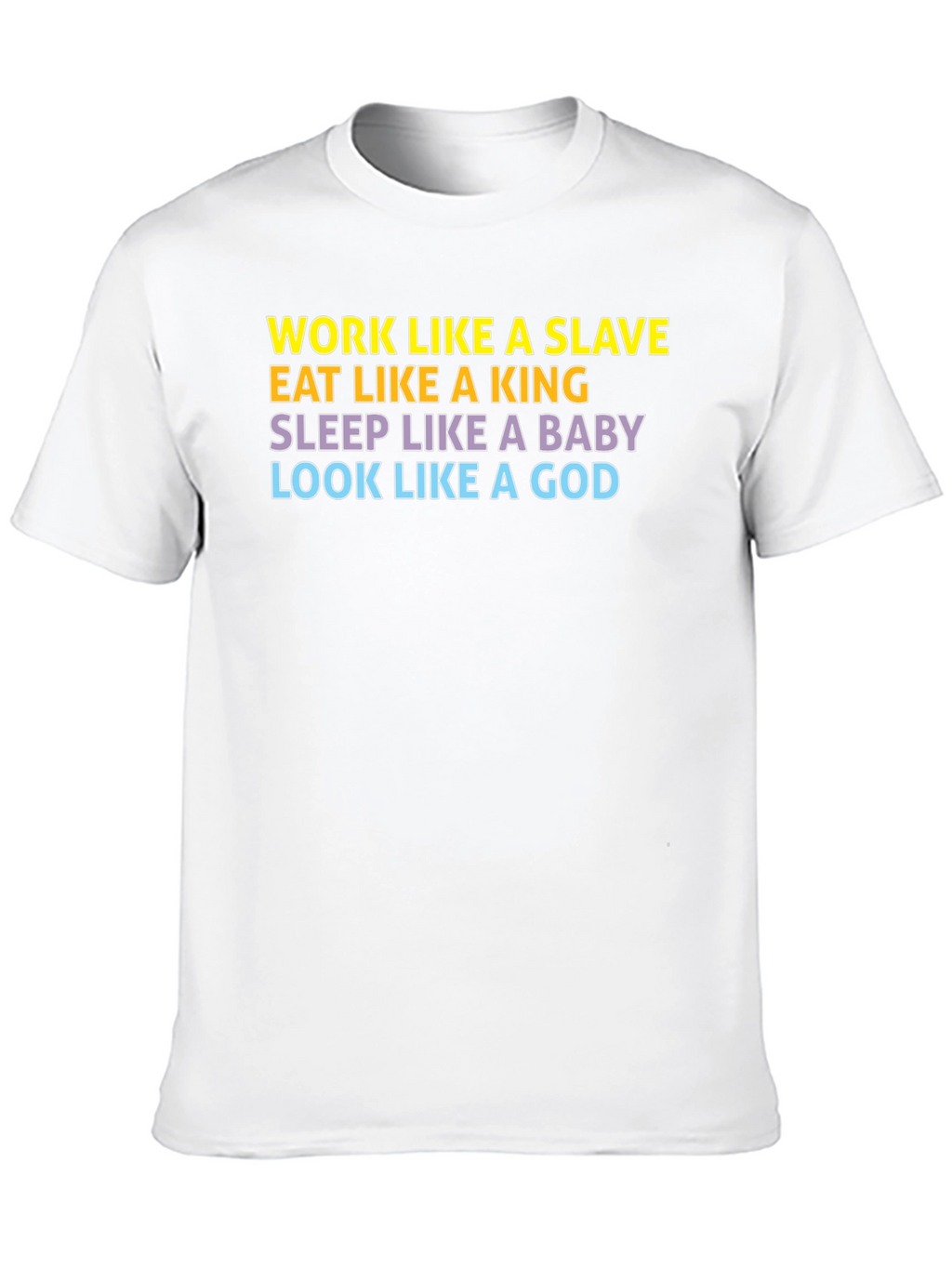 Work Like a Slave Black Graphic T-Shirt