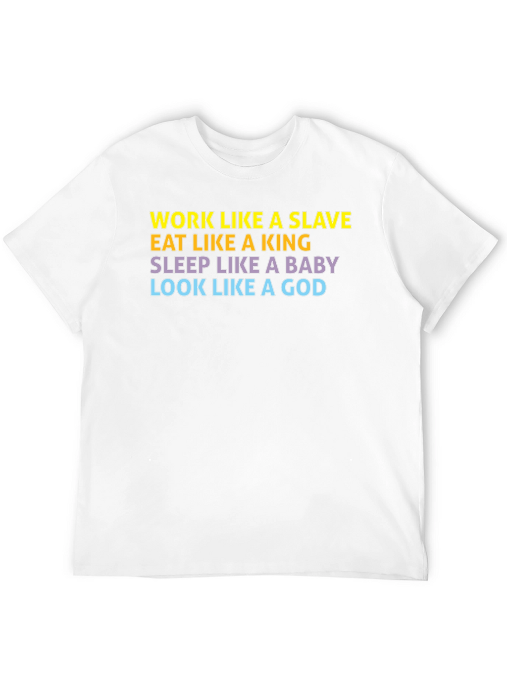 Work Like a Slave Black Graphic T-Shirt