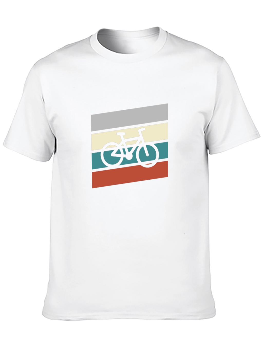 Retro Bike Graphic Tee - Black Cotton T-Shirt