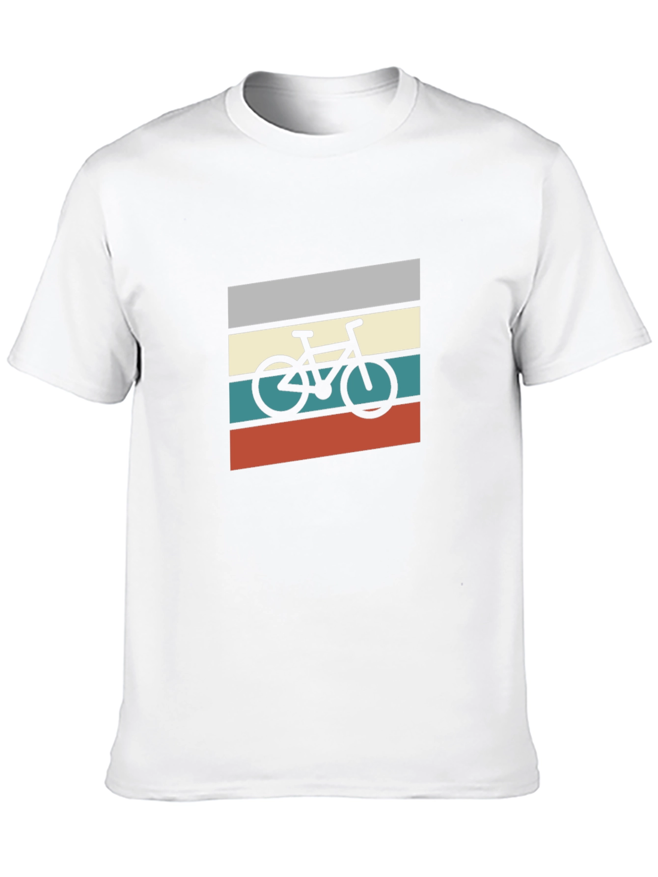 Retro Bike Graphic Tee - Black Cotton T-Shirt