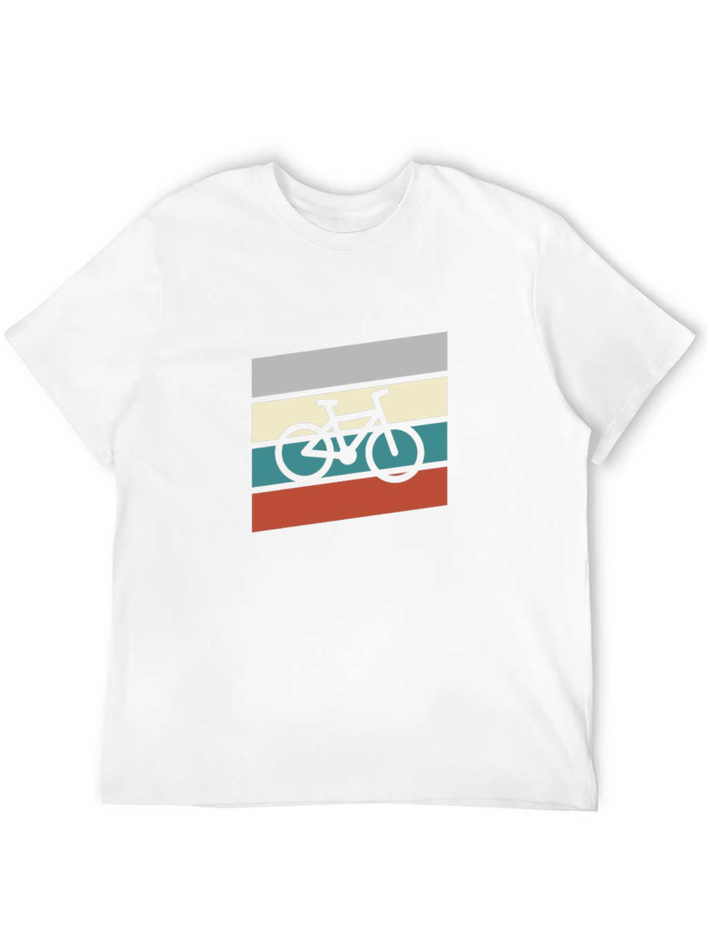 Retro Bike Graphic Tee - Black Cotton T-Shirt