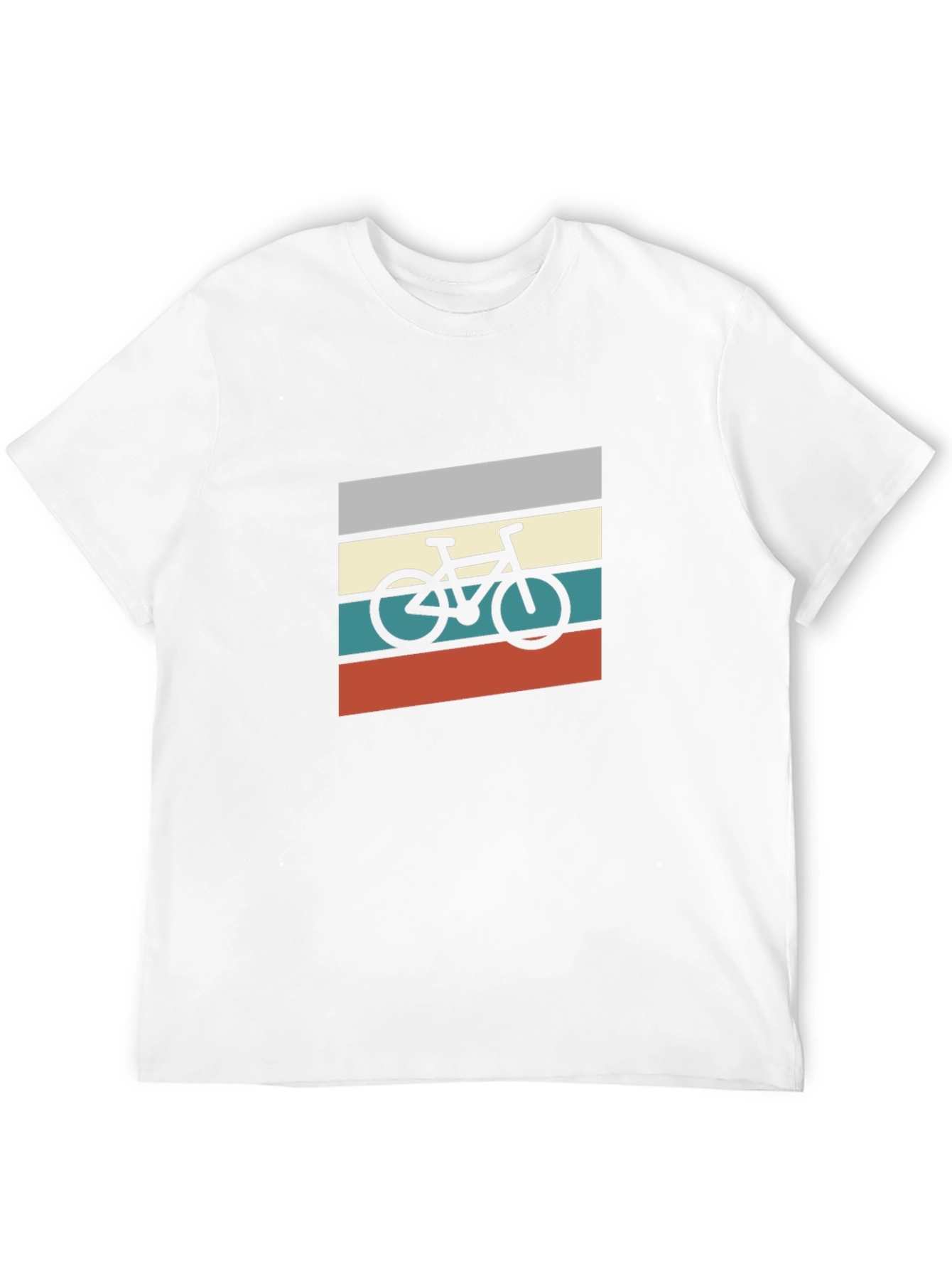 Retro Bike Graphic Tee - Black Cotton T-Shirt