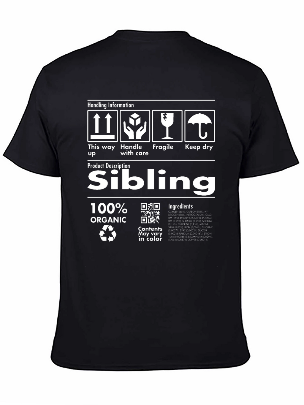 Sibling Organic T-Shirt - Handle with Care