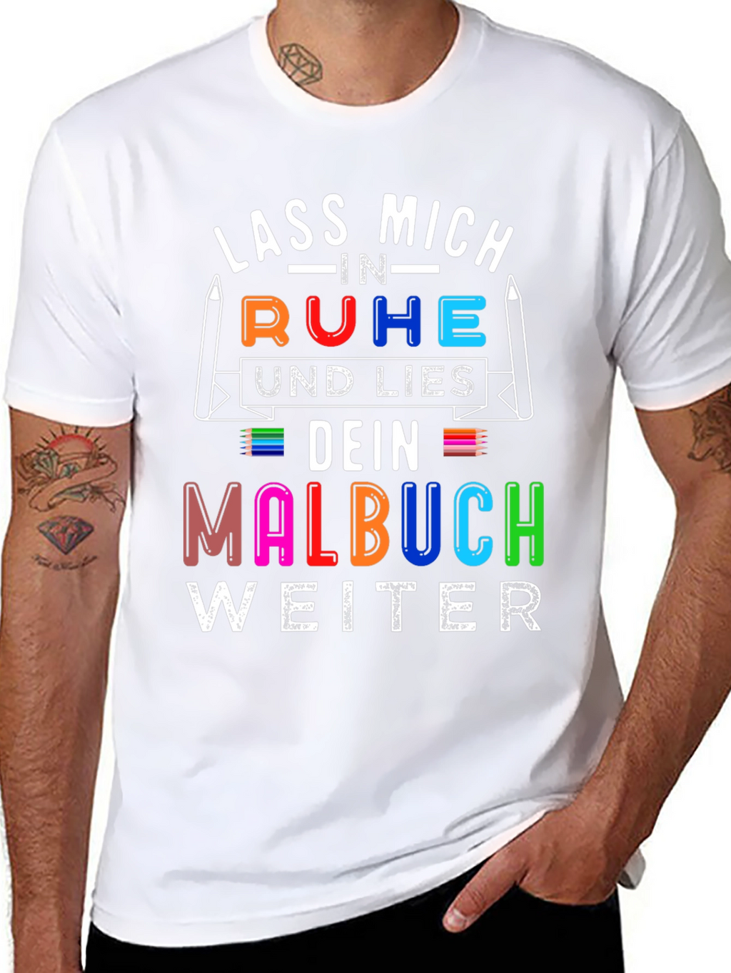 Lass Mich In Ruhe Malbuch T-Shirt