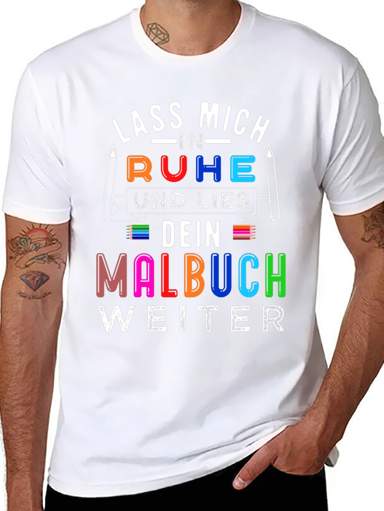 Lass Mich In Ruhe Malbuch T-Shirt