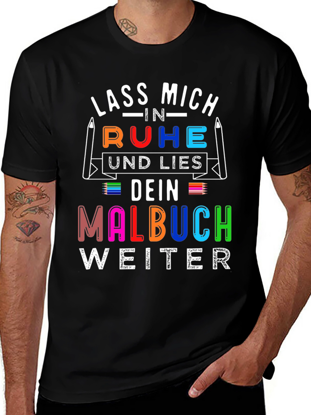 Lass Mich In Ruhe Malbuch T-Shirt