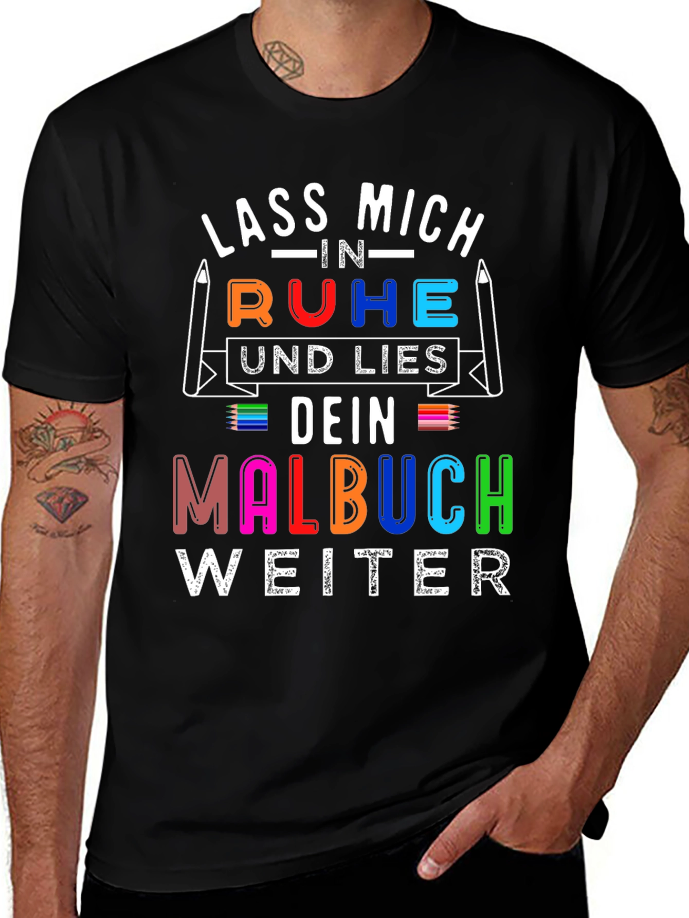 Lass Mich In Ruhe Malbuch T-Shirt