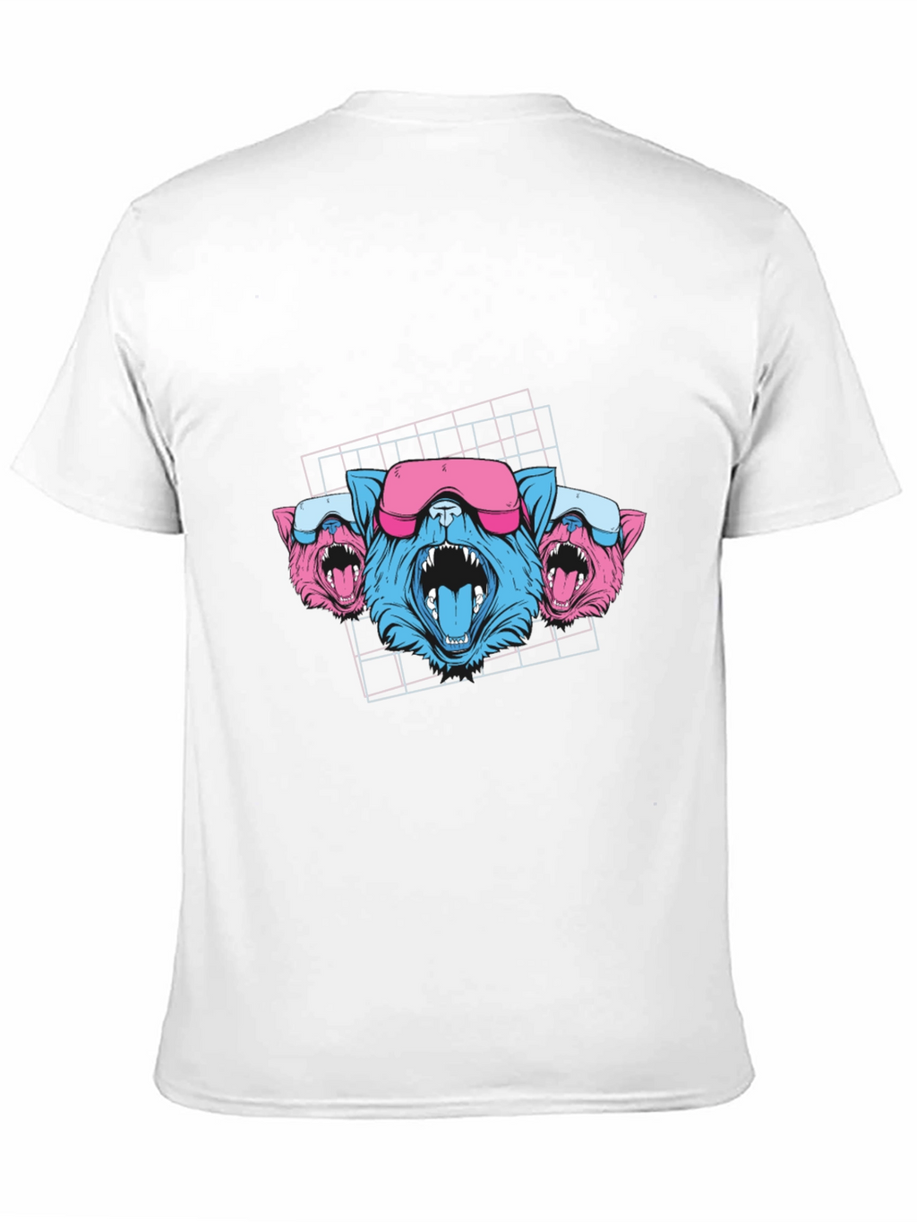 Cyberpunk Neon Cats Black T-Shirt