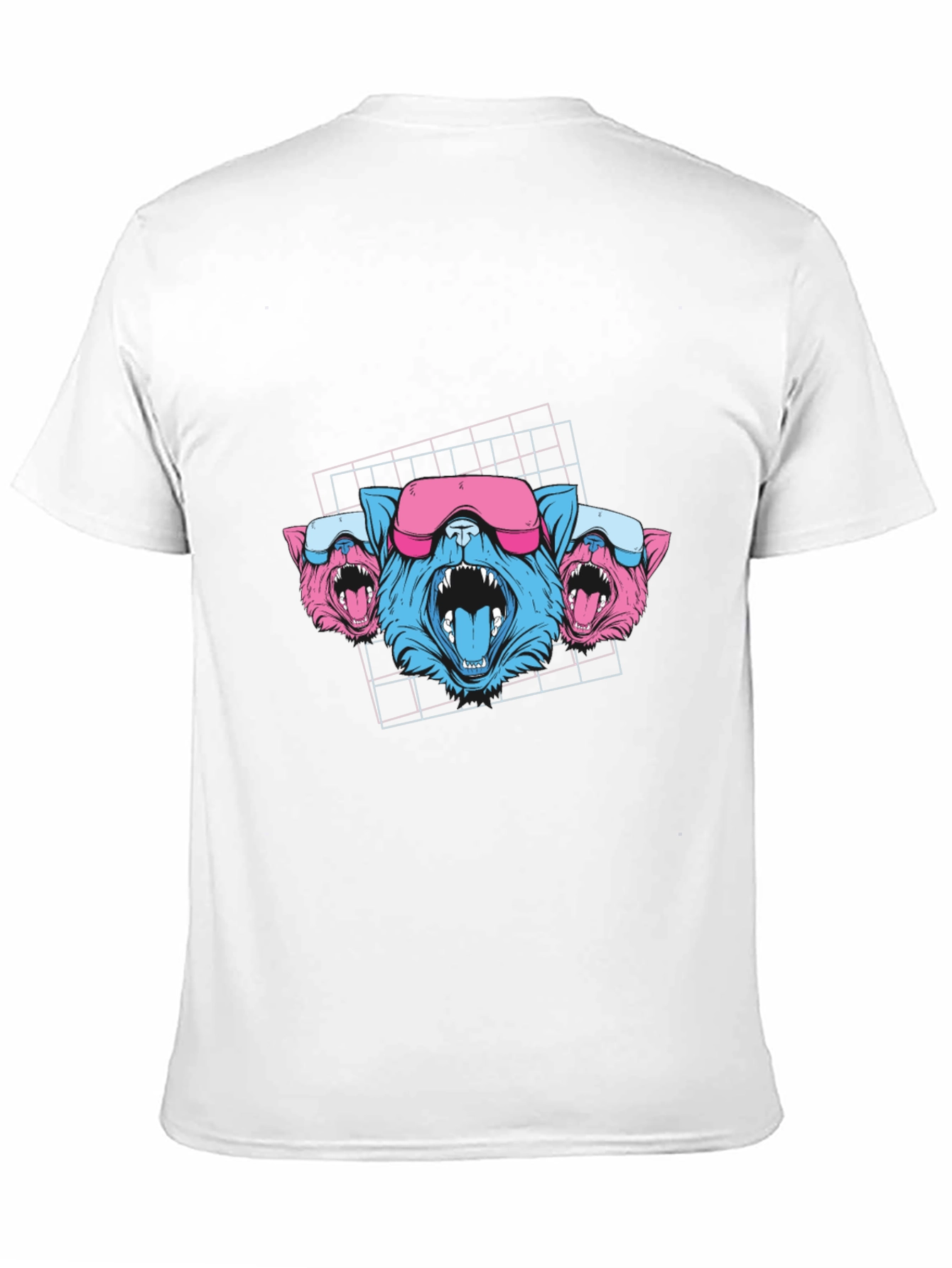 Cyberpunk Neon Cats Black T-Shirt