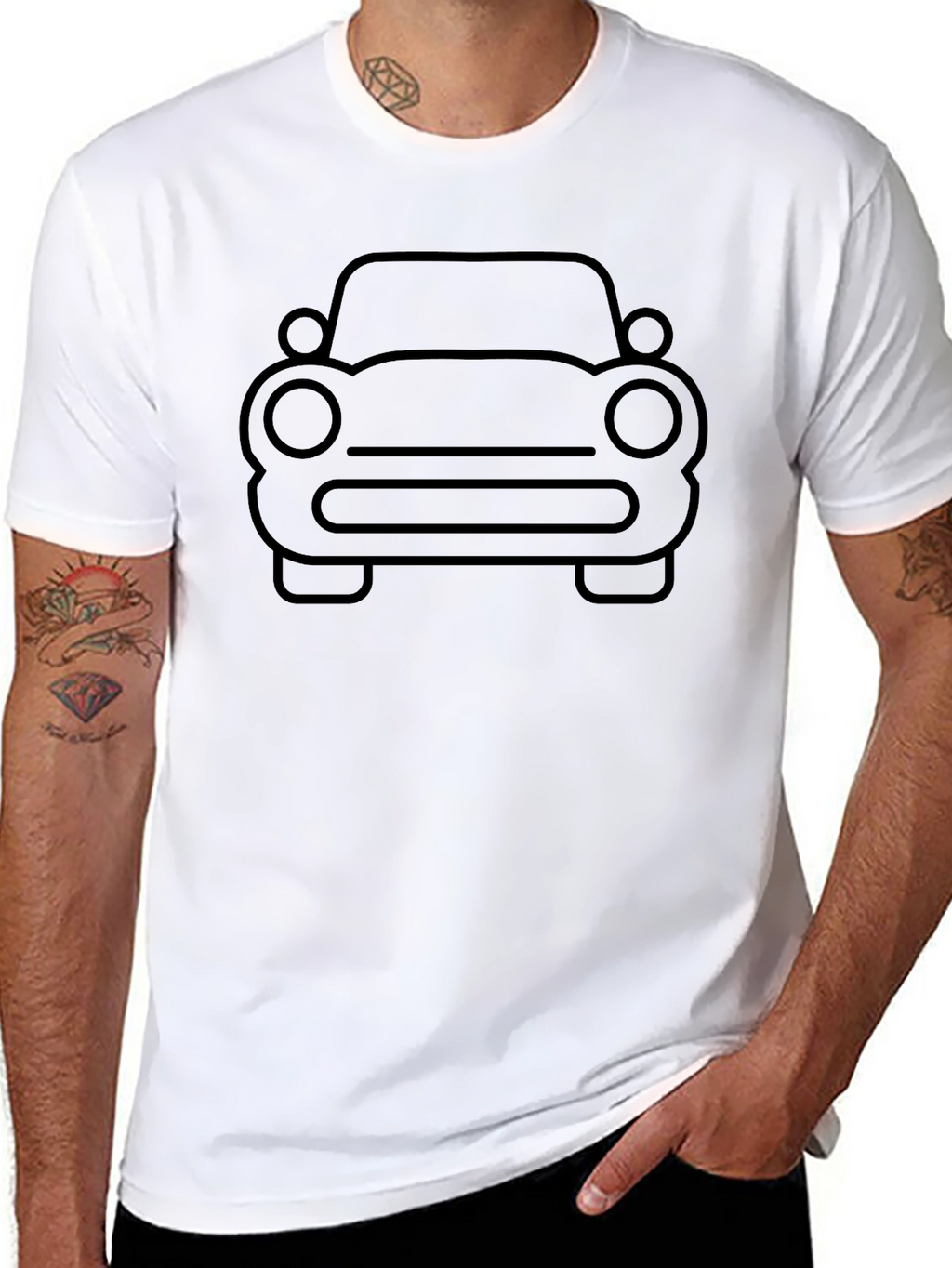 Classic Car Graphic Tee - Black Unisex T-Shirt
