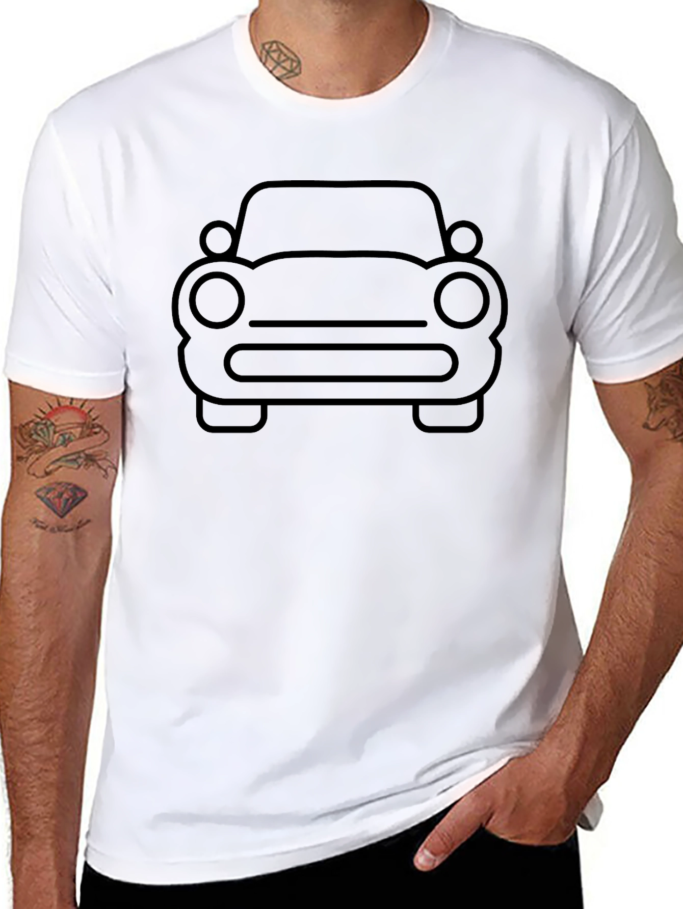 Classic Car Graphic Tee - Black Unisex T-Shirt