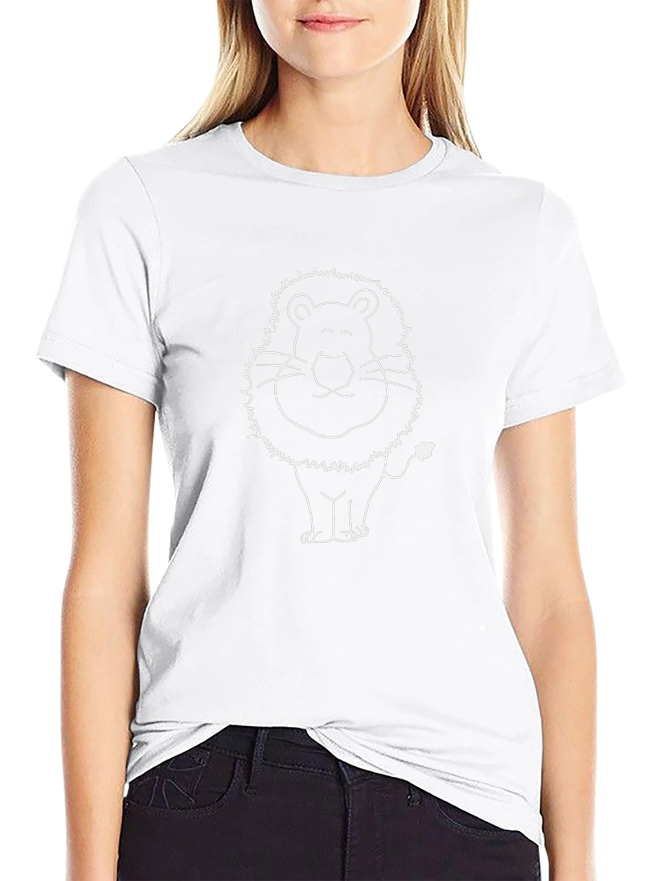 Lion Graphic Tee - Mens Black Cotton T-Shirt