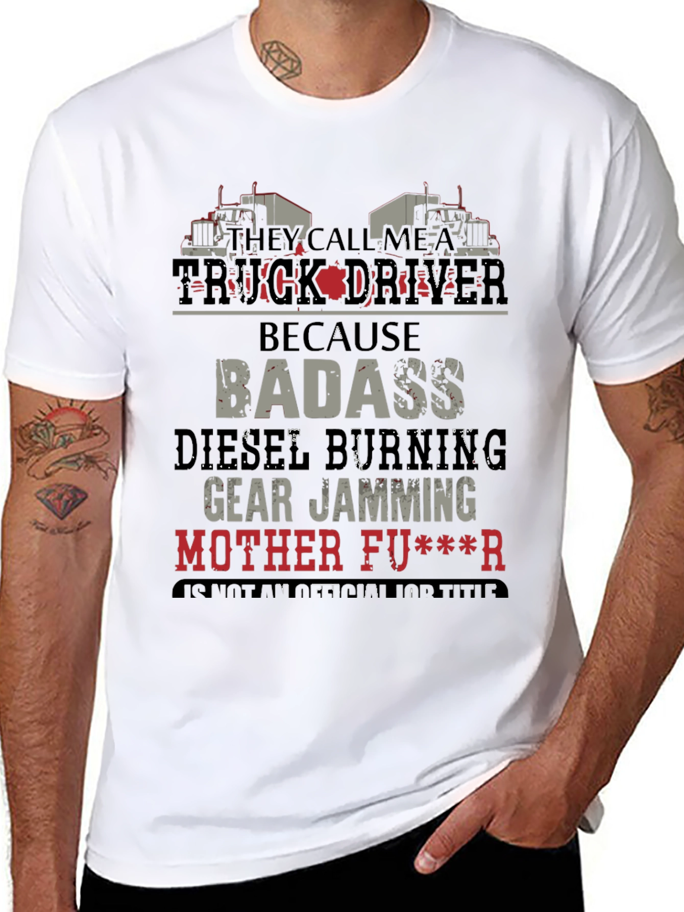 Truck Driver Badass Graphic T-Shirt