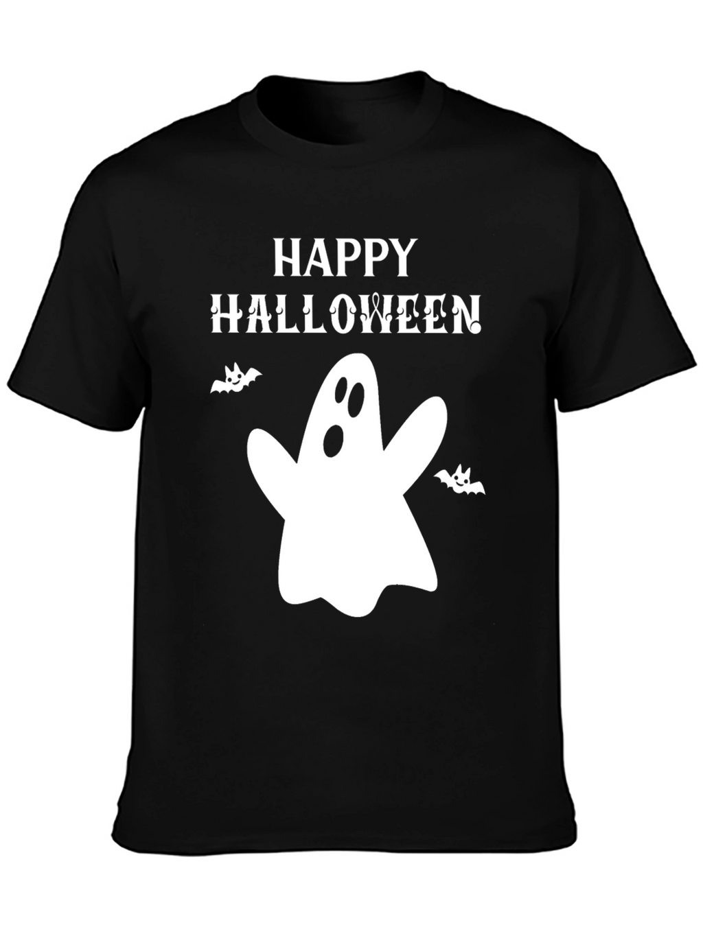 Happy Halloween Ghost Graphic T-Shirt - Spooky Season Apparel