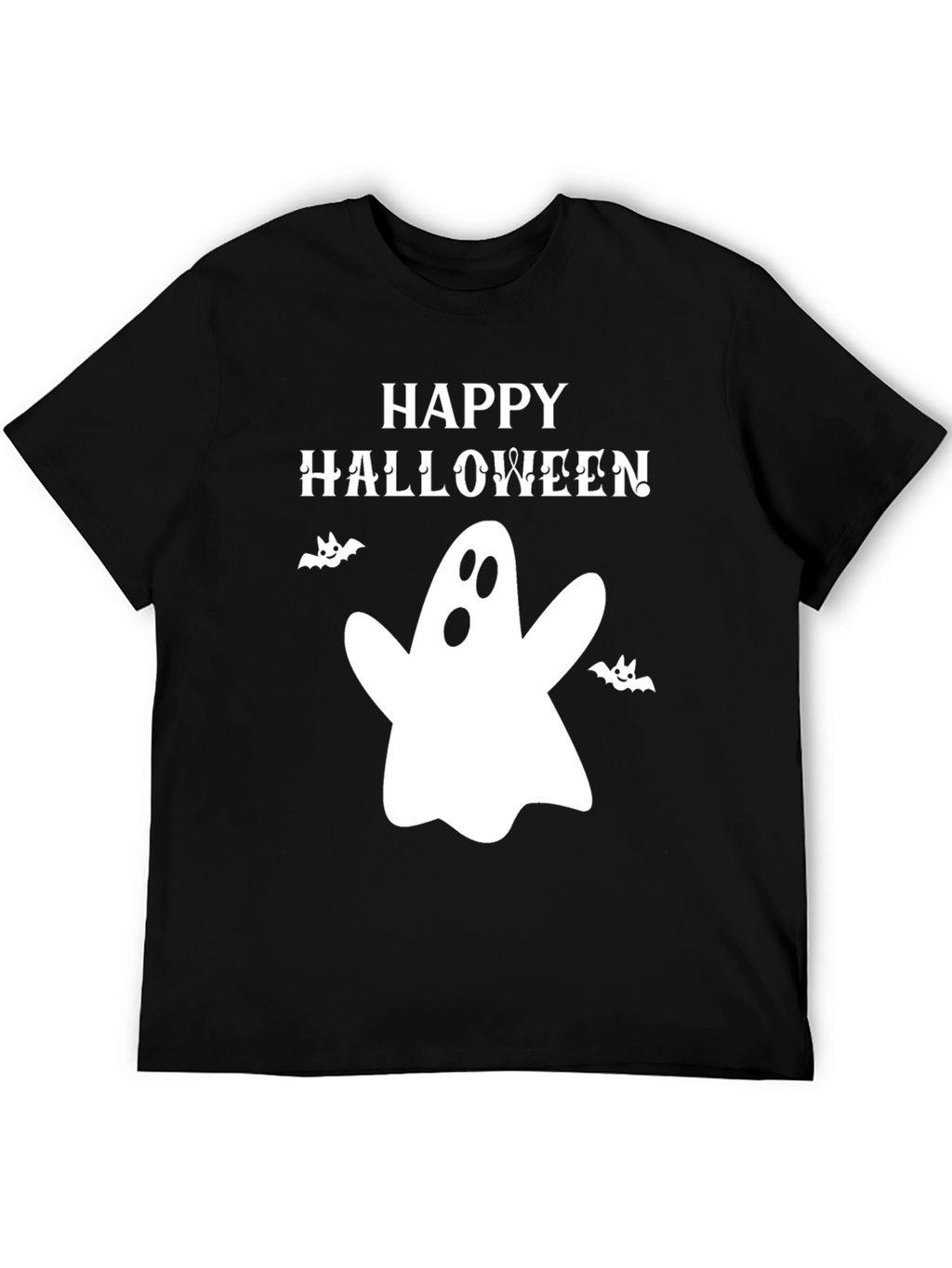 Happy Halloween Ghost Graphic T-Shirt - Spooky Season Apparel
