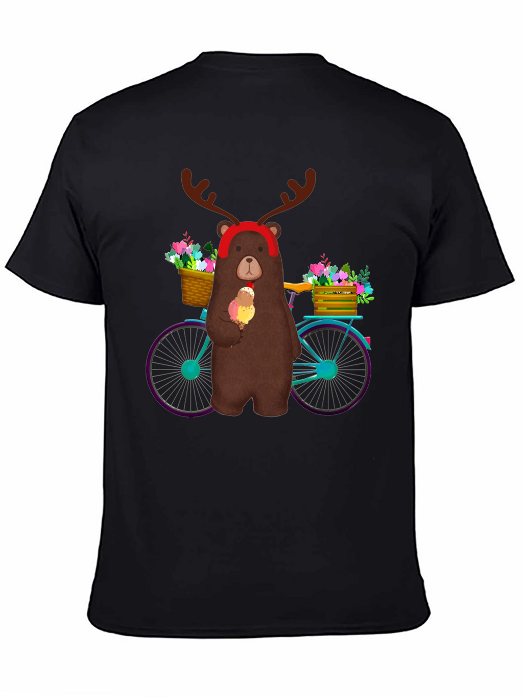 Bear on Bike Graphic Tee