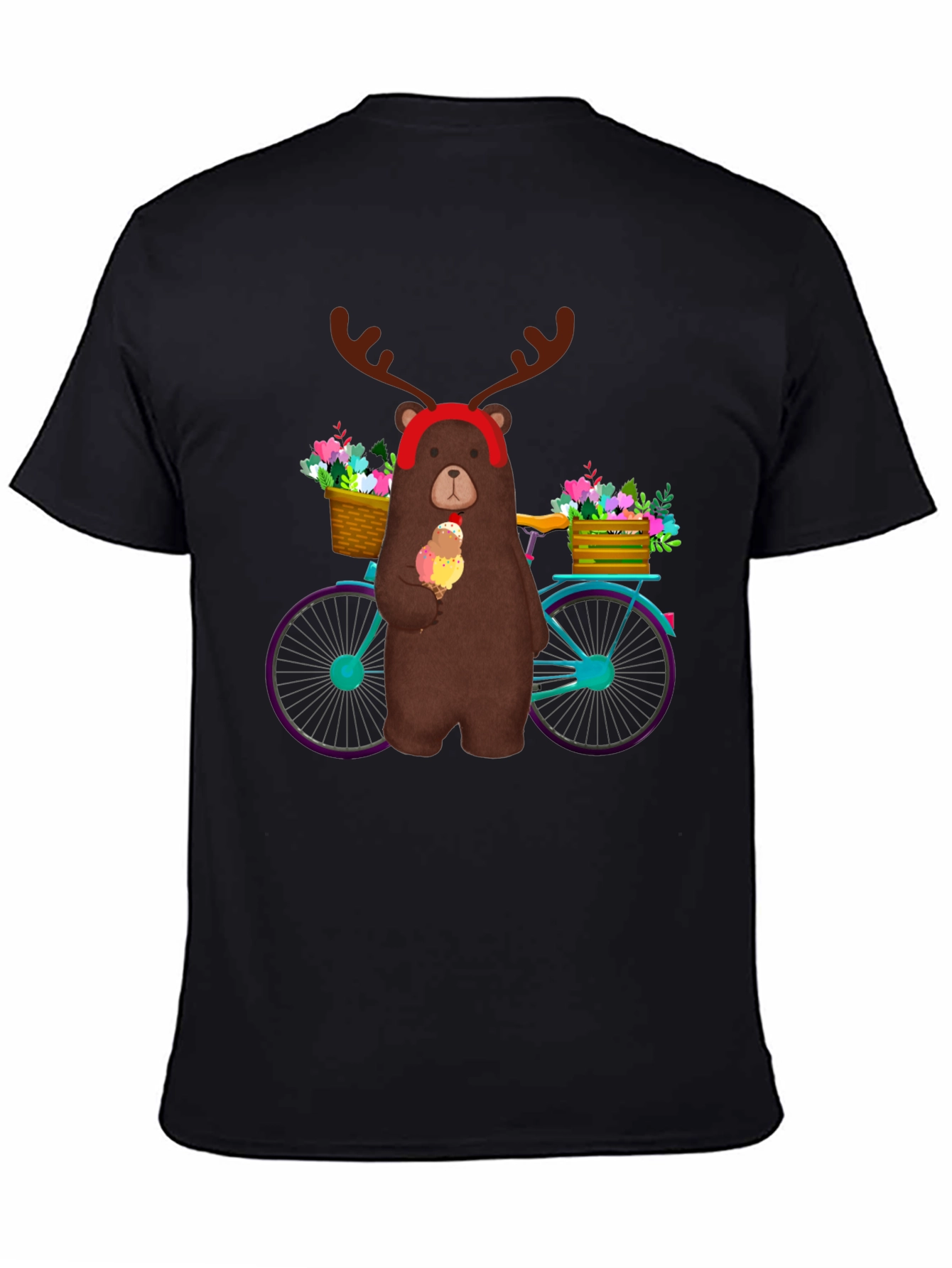 Bear on Bike Graphic Tee