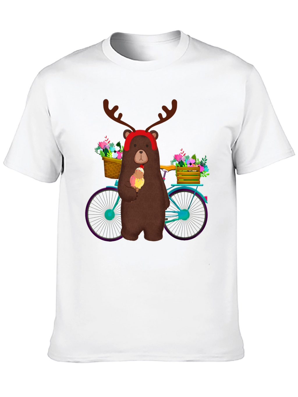Bear on Bike Graphic Tee