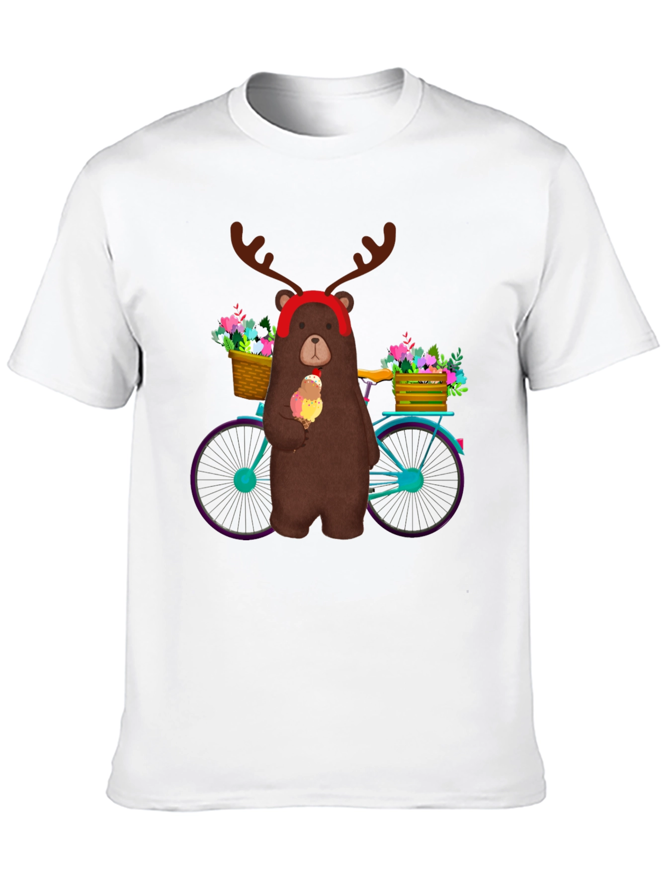 Bear on Bike Graphic Tee
