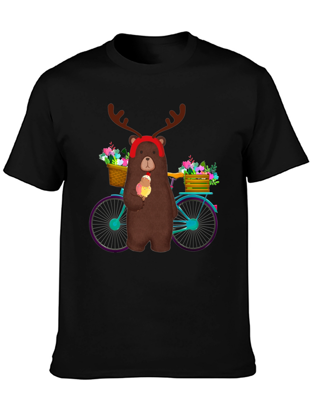 Bear on Bike Graphic Tee