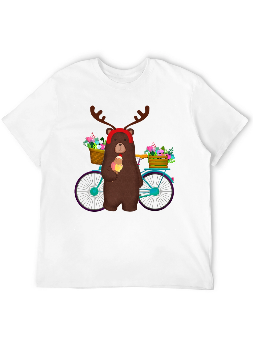 Bear on Bike Graphic Tee