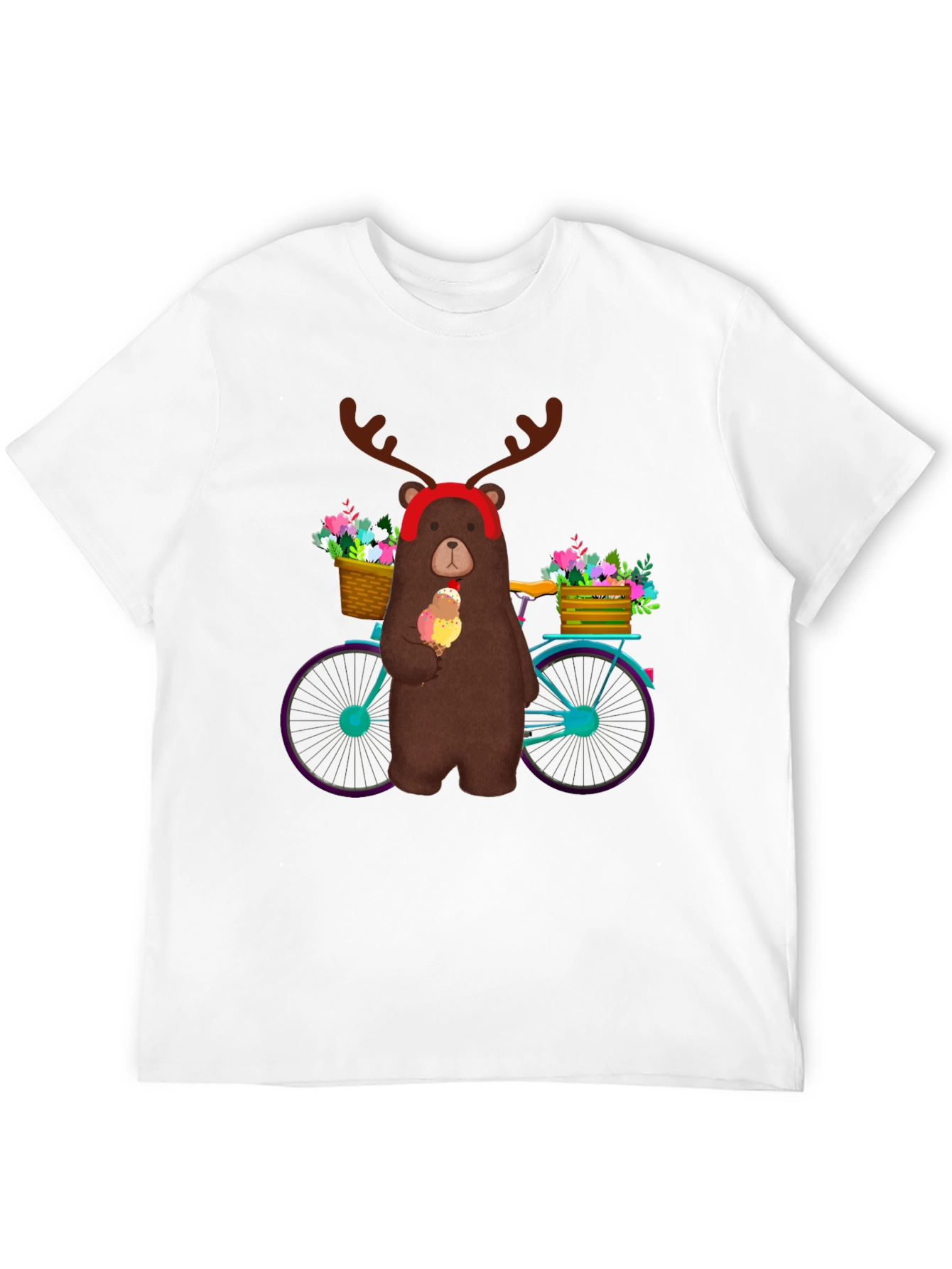 Bear on Bike Graphic Tee