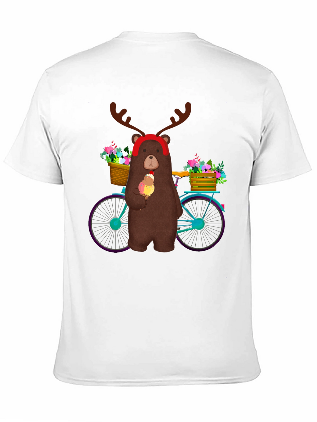 Bear on Bike Graphic Tee