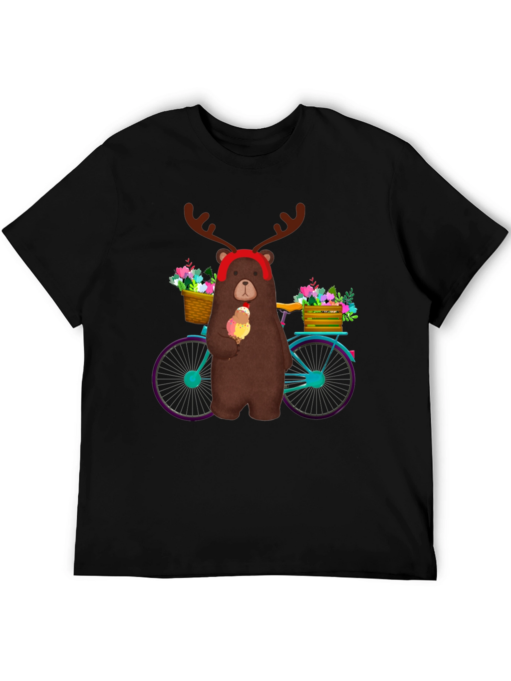 Bear on Bike Graphic Tee