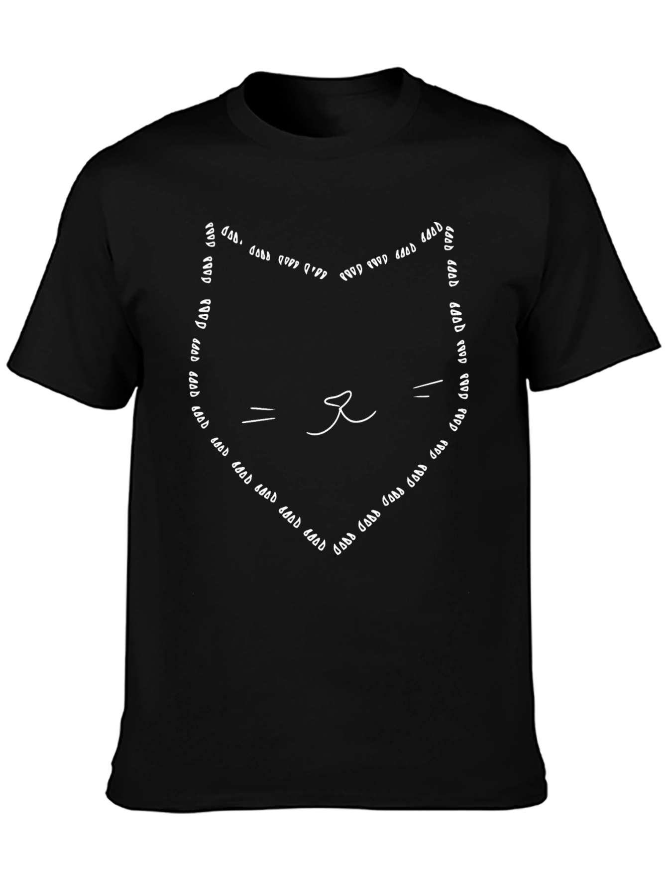 Cool Cat Paw Print Outline T-Shirt
