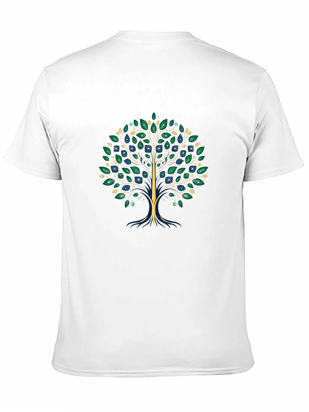 Artsy Tree Graphic Tee - Black Cotton T-Shirt
