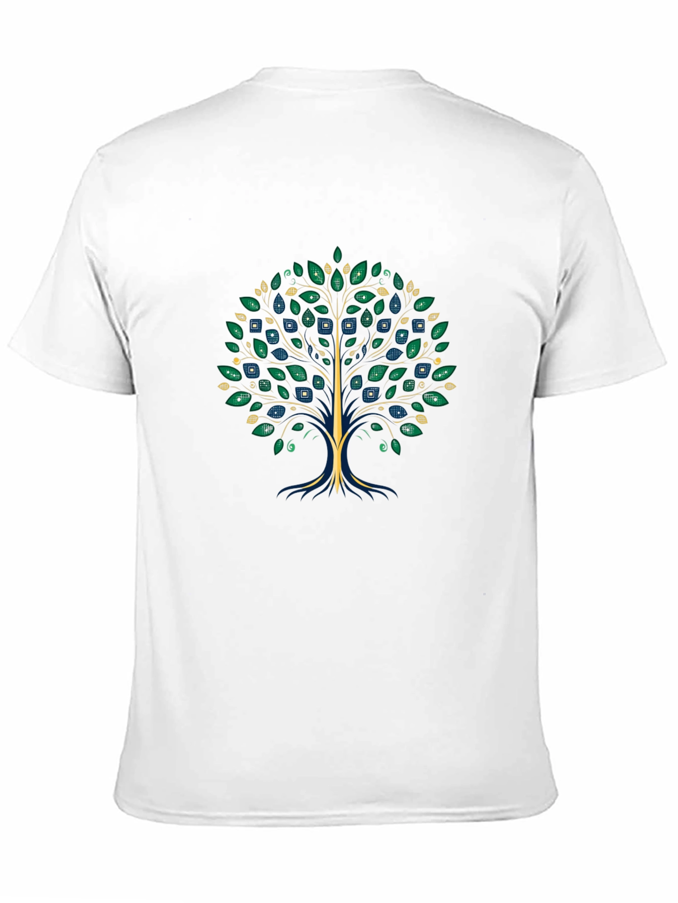 Artsy Tree Graphic Tee - Black Cotton T-Shirt