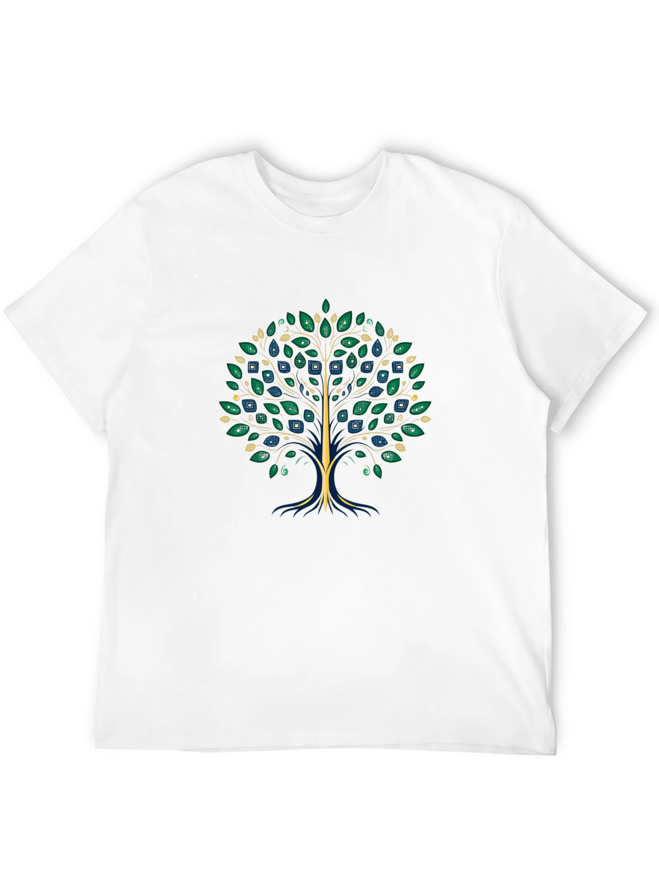 Artsy Tree Graphic Tee - Black Cotton T-Shirt