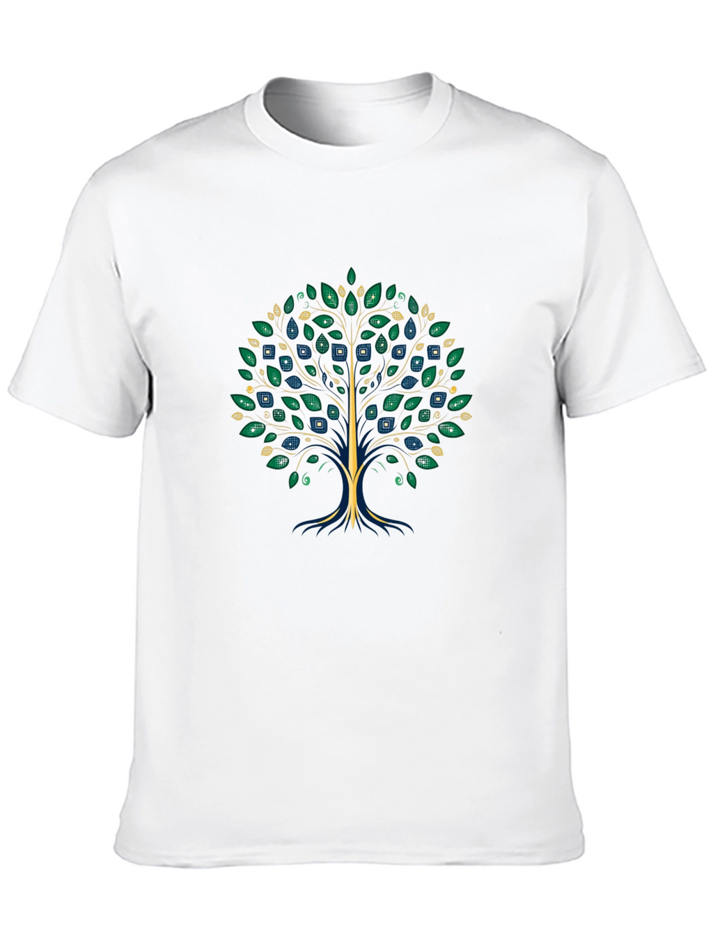 Artsy Tree Graphic Tee - Black Cotton T-Shirt