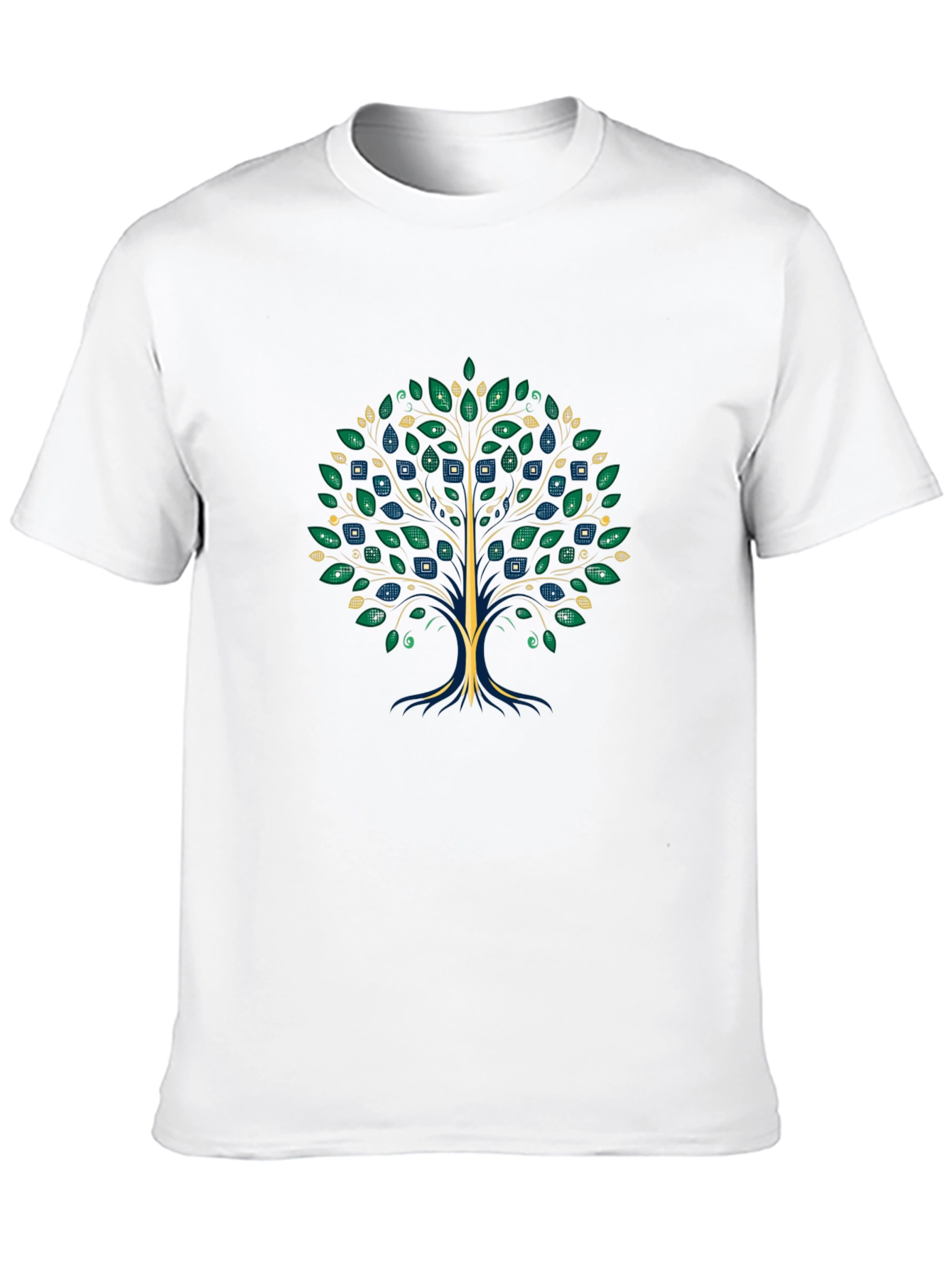Artsy Tree Graphic Tee - Black Cotton T-Shirt