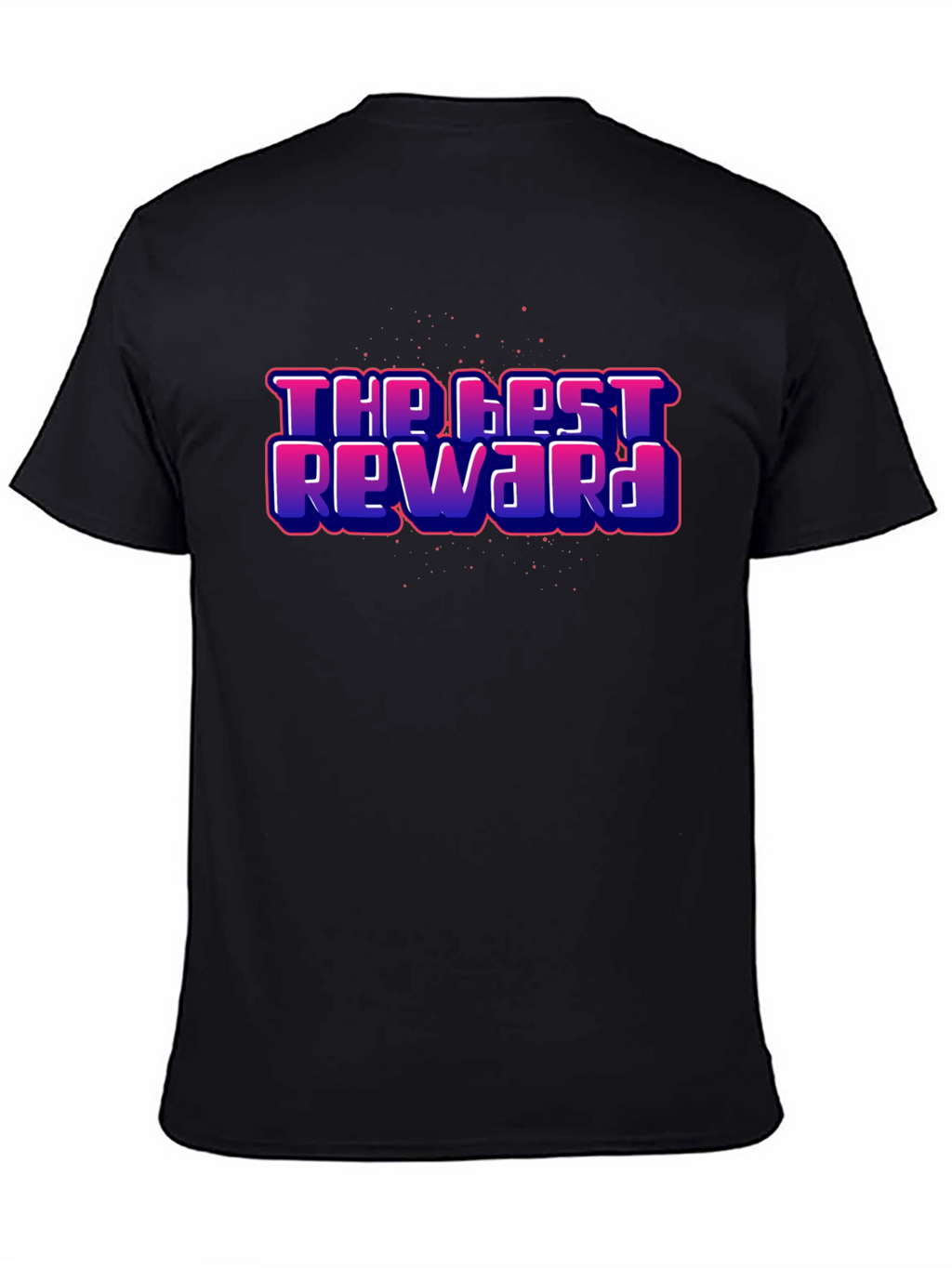 The Best Reward Graphic Print Black T-Shirt